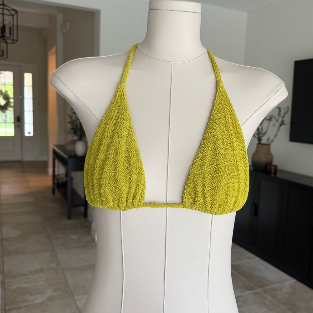 (SOLD) Monday Swimwear ~ Palma Top - Lemongrass Crinkle (XL)